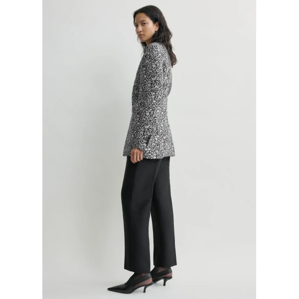 Floral slouch blazer white/black - Image 3