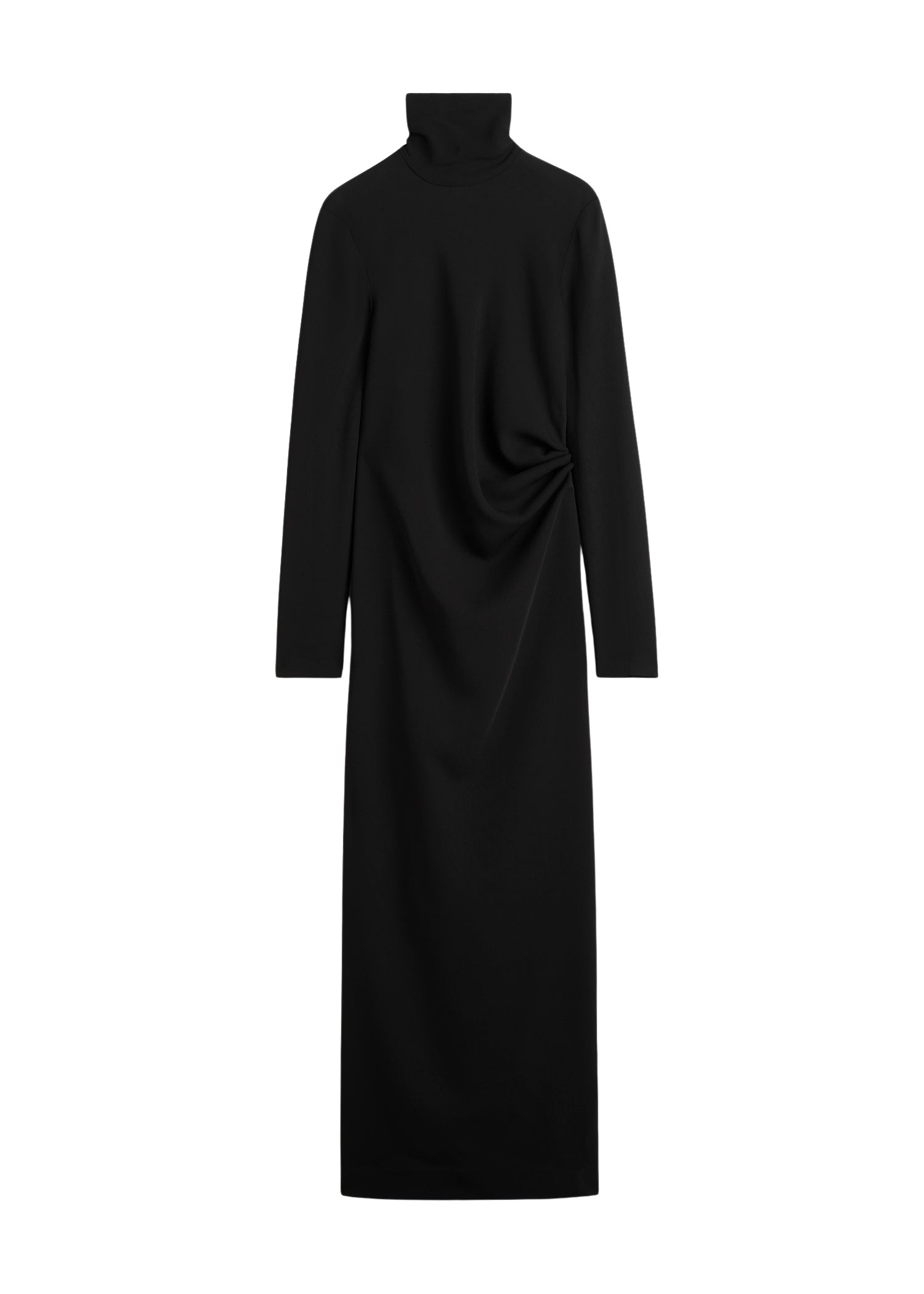 Toteme-Long-twist-dress-black77007_nobg Toteme Dresses with minimalist design at Coveti