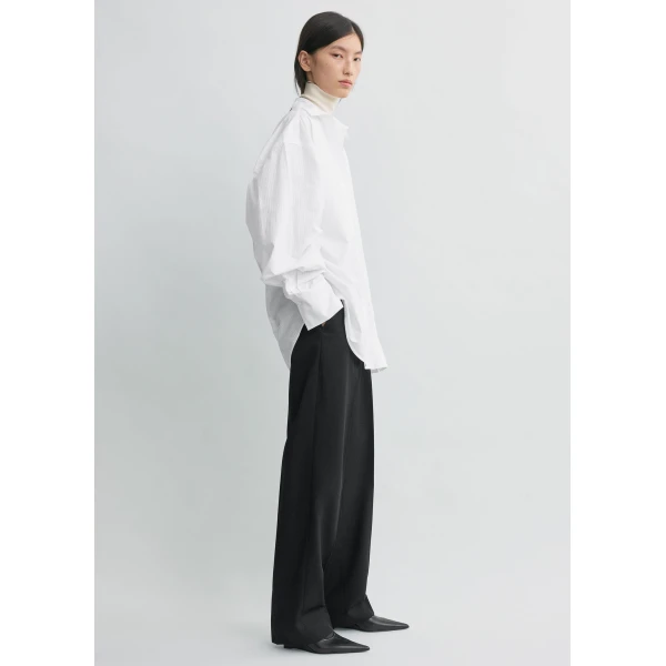 Oversized striped shirt white - Image 3