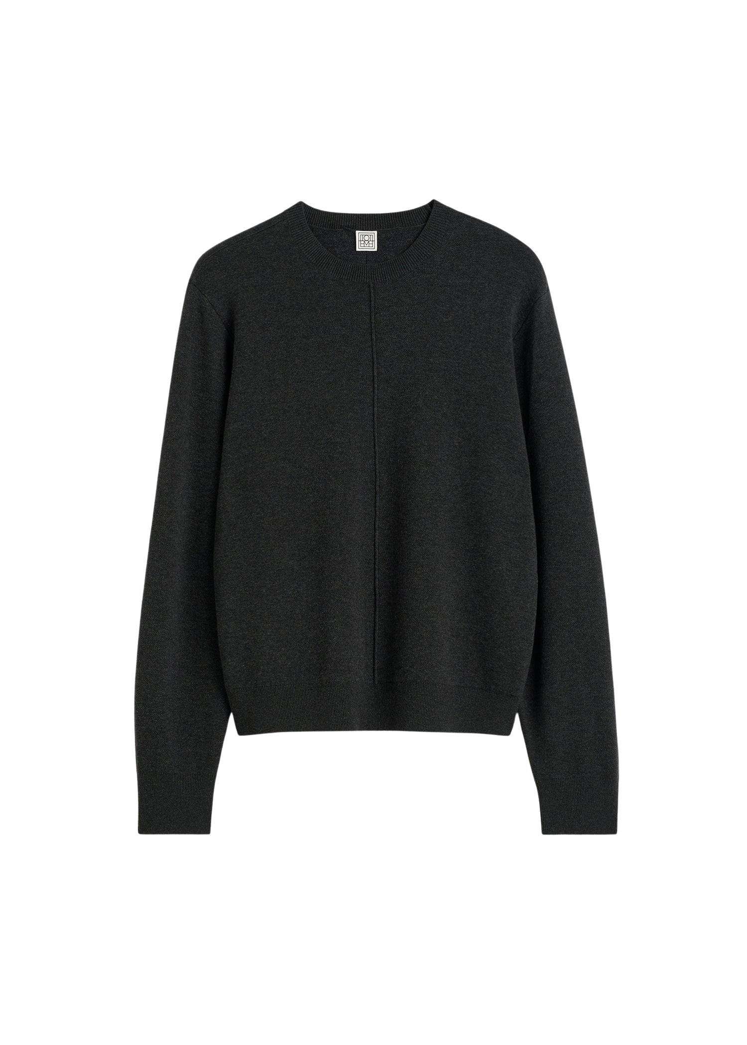 Toteme-Pintucked-sweater-charcoal13066_nobg Toteme Knitwear with minimalist design at Coveti