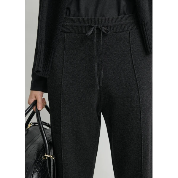 Pintucked sweatpants charcoal - Image 5
