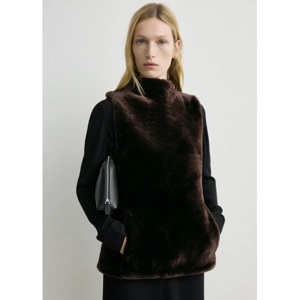 Shearling-front top espresso - Image 5