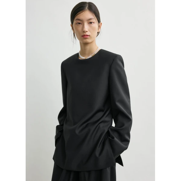 Tailored dinner blouse black - Image 5