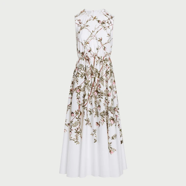 Giambattista Valli Treillage Ivory Popeline Midi Dress - Giambattista Valli Dresses - Romantic Couture - Shop at Coveti