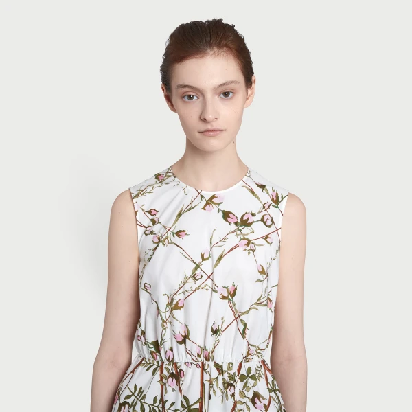 Giambattista Valli Treillage Ivory Popeline Midi Dress - Giambattista Valli Dresses - Romantic Couture - Shop at Coveti