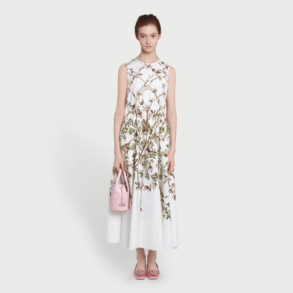 Giambattista Valli Treillage Ivory Popeline Midi Dress - Giambattista Valli Dresses - Romantic Couture - Shop at Coveti
