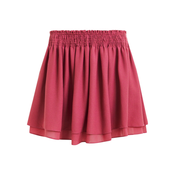 Essentiel Antwerp Vintage pink ruffled layered mini skirt - Essentiel Antwerp Skirts - Colorful Belgian Design - Shop at Coveti