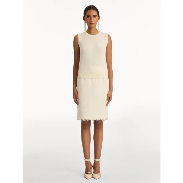 Oscar de la Renta Virgin Wool Tank - Oscar de la Renta Tops - American Couture - Shop at Coveti