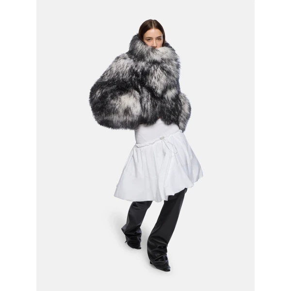 The Attico White And Black Bomber Jacket, view 4