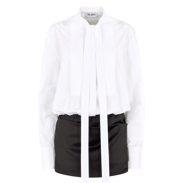 The Attico White And Black Mini Dress - The Attico Dresses - Designed by Gilda Ambrosio & Giorgia Tordini - Shop at Coveti