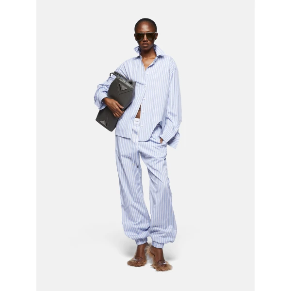The Attico White And Navy Blue Long Pants, view 2