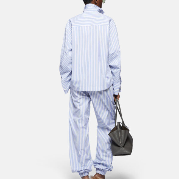 The Attico White And Navy Blue Long Pants - The Attico Pants - Designed by Gilda Ambrosio & Giorgia Tordini - Shop at Coveti