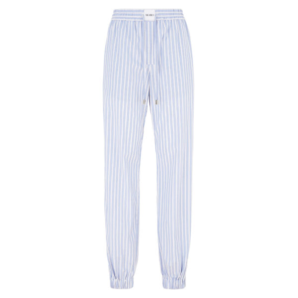 The Attico White And Navy Blue Long Pants - The Attico Pants - Designed by Gilda Ambrosio & Giorgia Tordini - Shop at Coveti