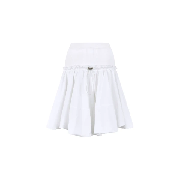 The Attico White Midi Skirt