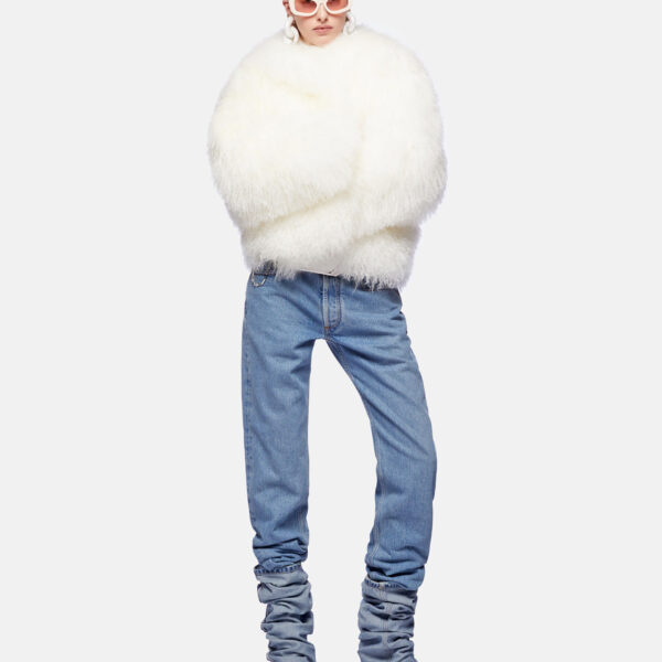 The Attico White Short Coat - The Attico Coats - Designed by Gilda Ambrosio & Giorgia Tordini - Shop at Coveti