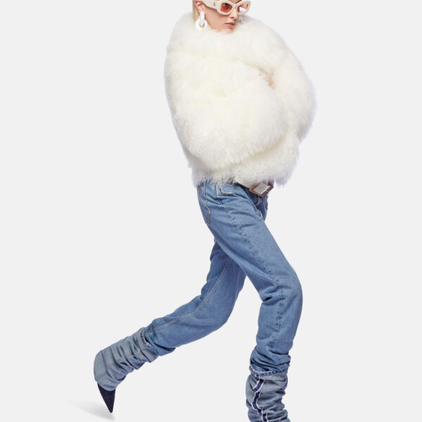 The Attico White Short Coat - The Attico Coats - Designed by Gilda Ambrosio & Giorgia Tordini - Shop at Coveti