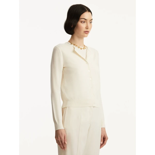 Oscar de la Renta Wool-Blend Cardigan - Oscar de la Renta Knitwear - American Couture - Shop at Coveti