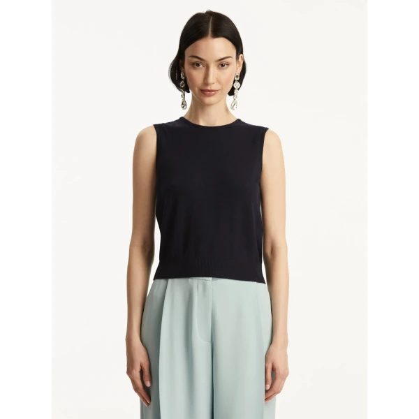 Oscar de la Renta Wool-Blend Tank - Oscar de la Renta Tops - American Couture - Shop at Coveti