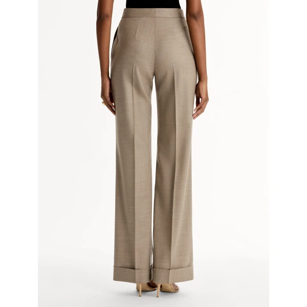 Oscar de la Renta Wool-Blend Wide-Leg Pant - Oscar de la Renta Pants - American Couture - Shop at Coveti