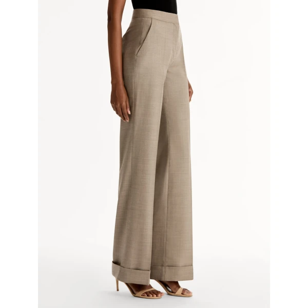 Oscar de la Renta Wool-Blend Wide-Leg Pant - Oscar de la Renta Pants - American Couture - Shop at Coveti