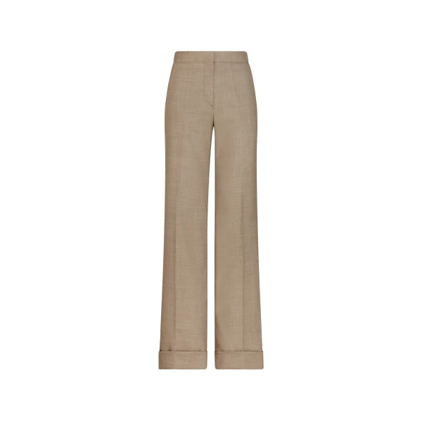 Oscar de la Renta Wool-Blend Wide-Leg Pant - Oscar de la Renta Pants - American Couture - Shop at Coveti