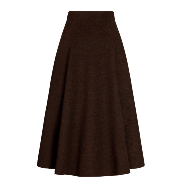 Oscar de la Renta Wool Tweed Pleated Skirt - Oscar de la Renta Skirts - American Couture - Shop at Coveti