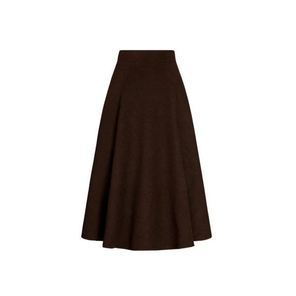 Oscar de la Renta Wool Tweed Pleated Skirt - Oscar de la Renta Skirts - American Couture - Shop at Coveti