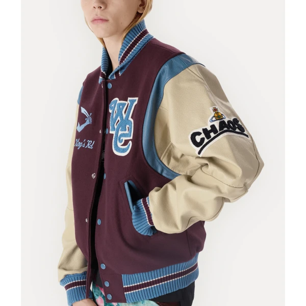 Vivienne Westwood Worlds End Letterman Jacket - Vivienne Westwood Jackets - Punk Luxury - Shop at Coveti