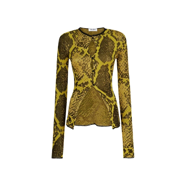 The Attico Yellow And Black Cardigan
