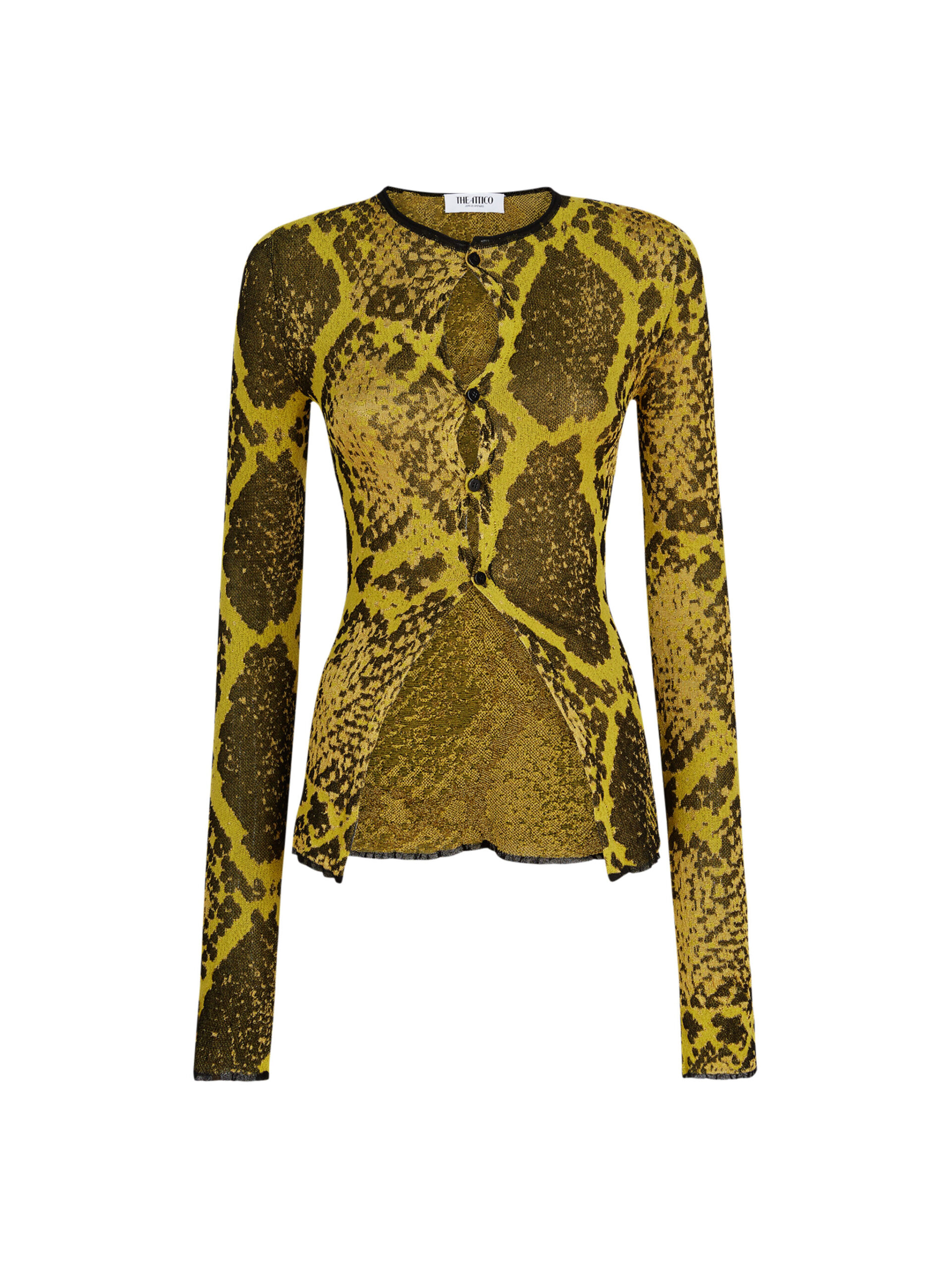 The Attico Yellow And Black Cardigan - The Attico Knitwear - Designed by Gilda Ambrosio & Giorgia Tordini - Shop at Coveti The Attico Yellow And Black Cardigan - The Attico Knitwear - Designed by Gilda Ambrosio & Giorgia Tordini - Shop at Coveti