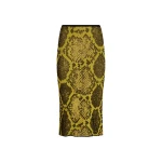 The Attico Yellow And Black Midi Skirt - The Attico Skirts - Designed by Gilda Ambrosio & Giorgia Tordini - Shop at Coveti