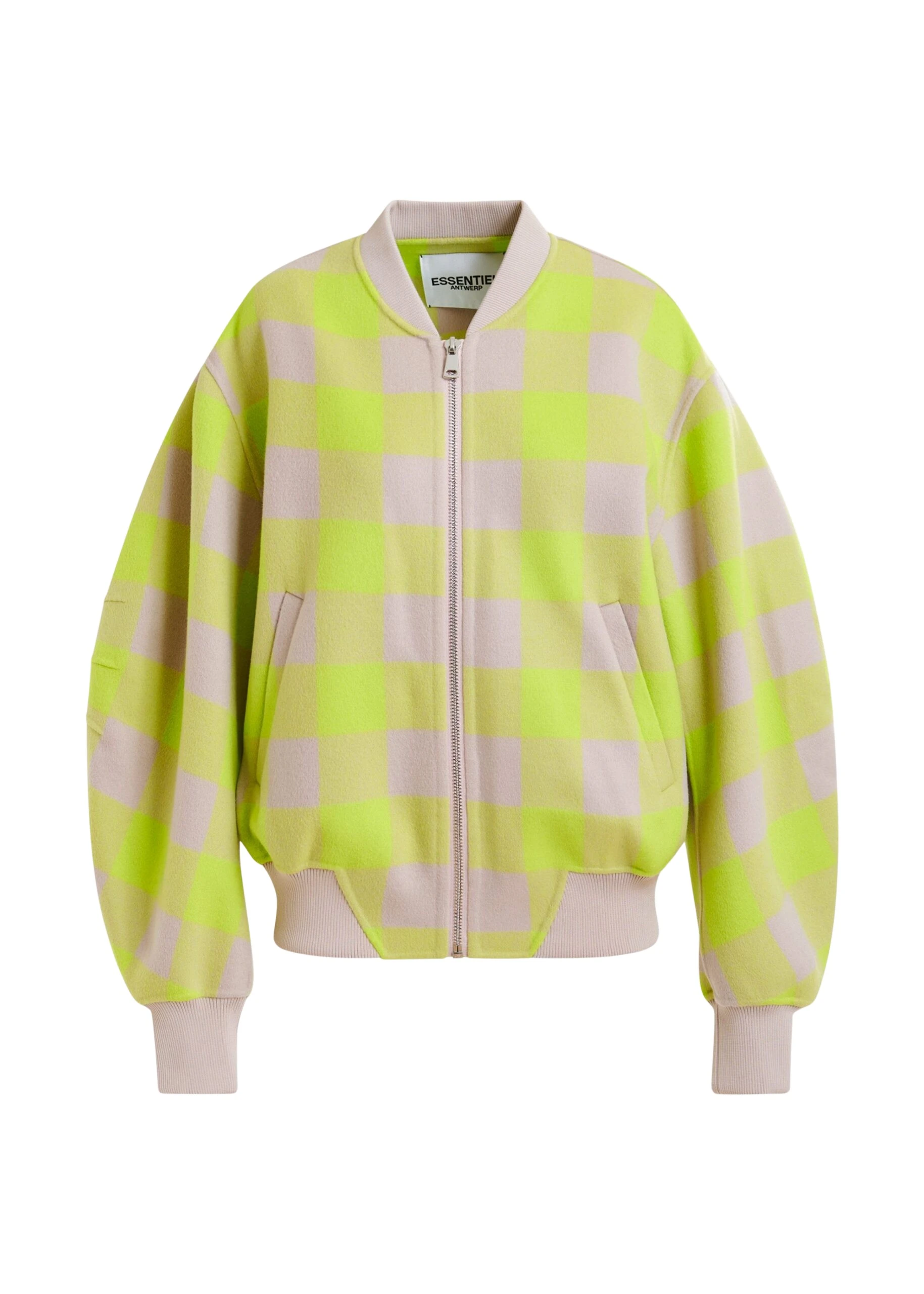 Yellow-and-beige-checked-wool-bomber-jacket-Essentiel-Antwerp-Jackets-scaled55435_nobg Essentiel Antwerp Yellow and beige checked wool bomber jacket - Essentiel Antwerp Jackets - Colorful Belgian Design - Shop at Coveti
