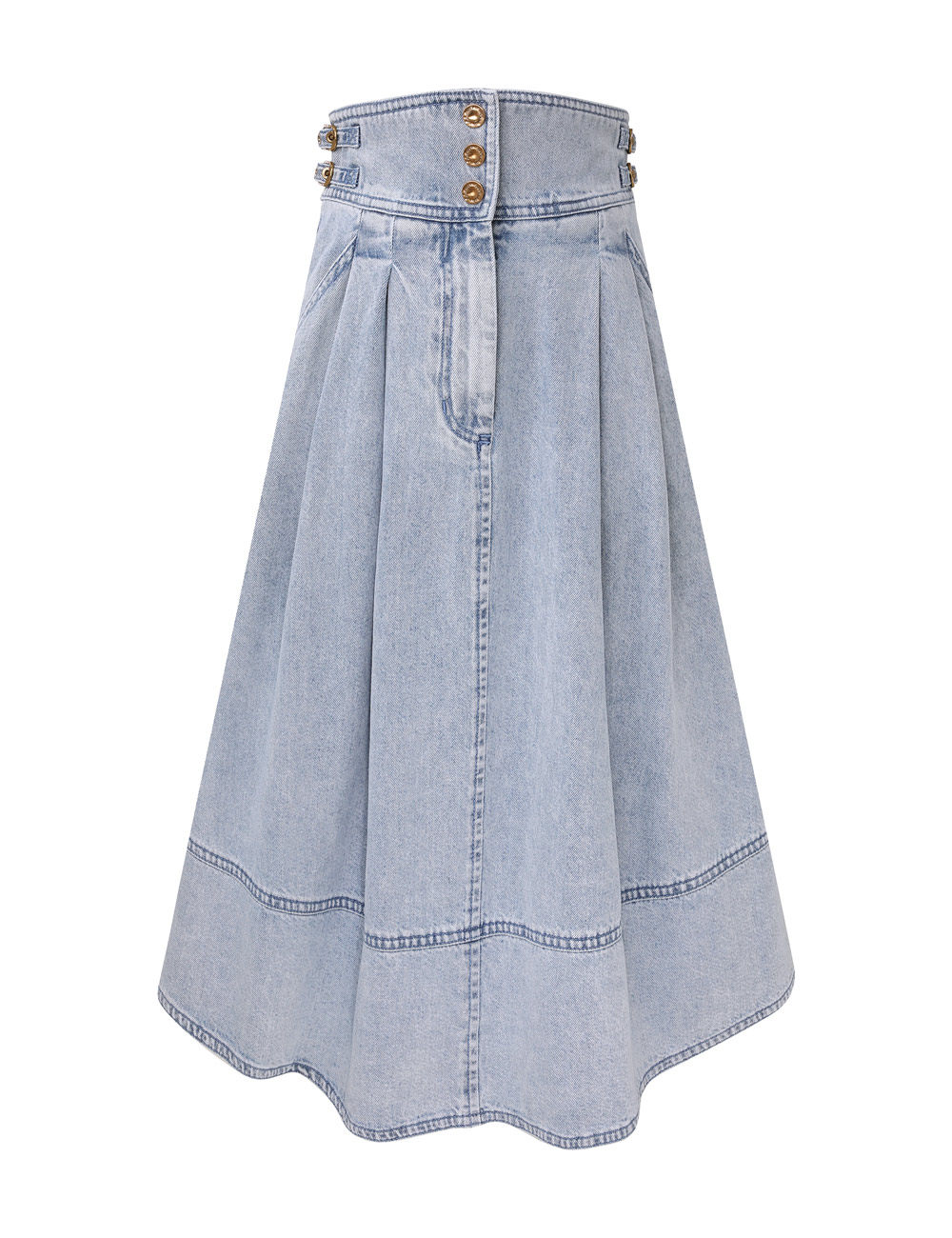Zimmermann Denim Midi Skirt
