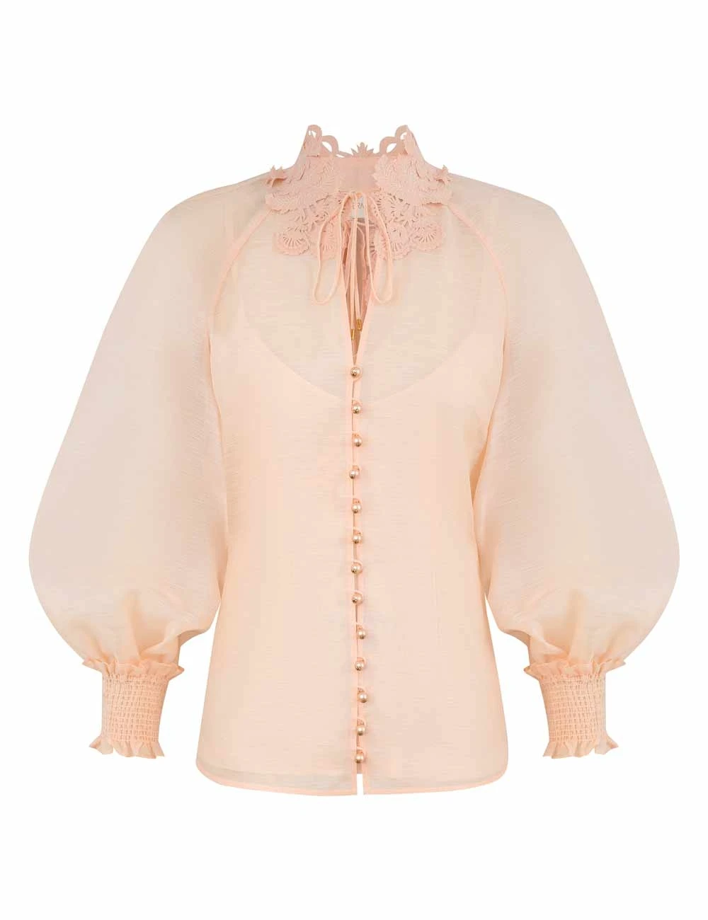 Zimmermann Rebellion Collared Blouse | Ready to Wear 2025 Collection Coveti Elevate your elegance in this Zimmermann Tops from the 2025 resort wear edit