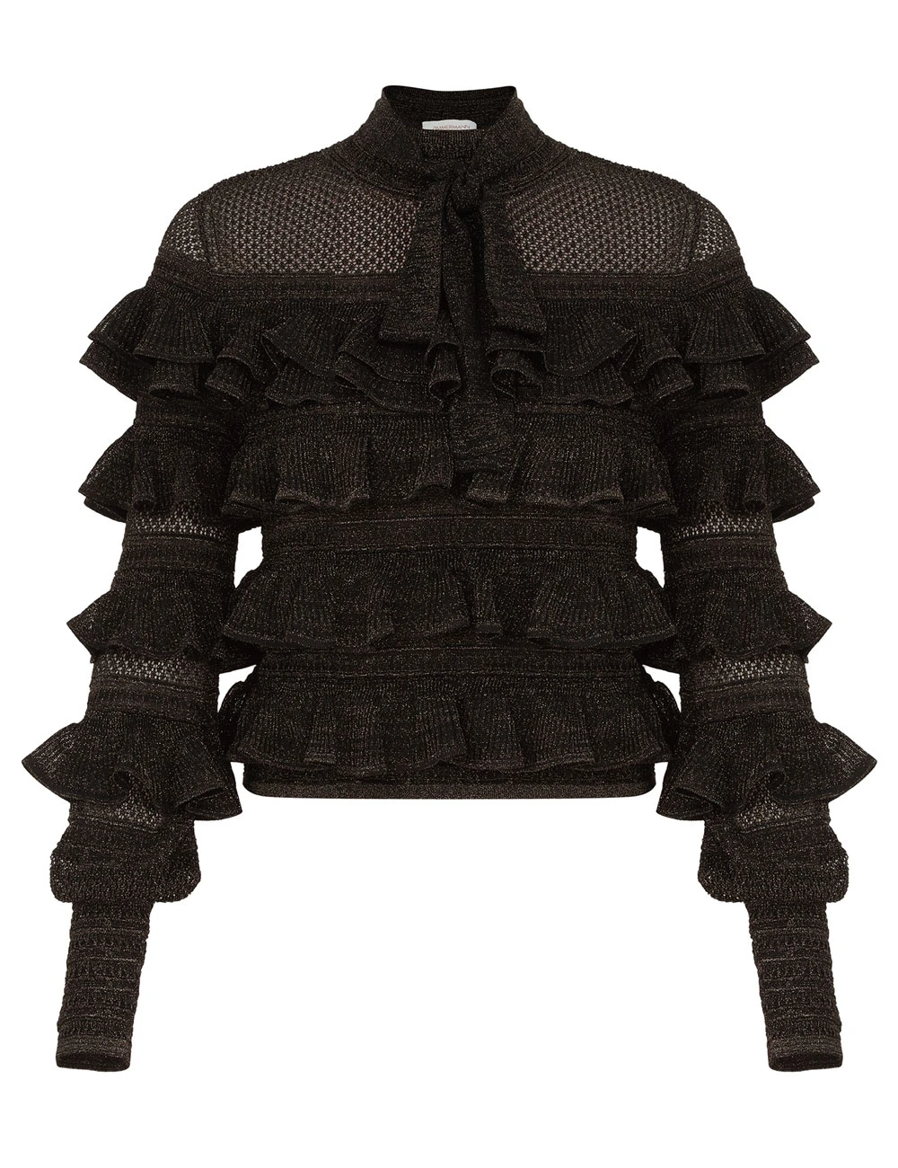 Zimmermann Rebellion Frill Tie Neck Top | Ready to Wear 2025 Collection Coveti Elevate your elegance in this Zimmermann Tops from the 2025 resort wear edit