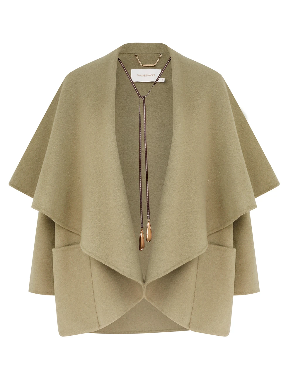 Zimmermann Rebellion Tie Neck Cape | Ready to Wear 2025 Collection Coveti Elevate your elegance in this Zimmermann Jackets from the 2025 resort wear edit