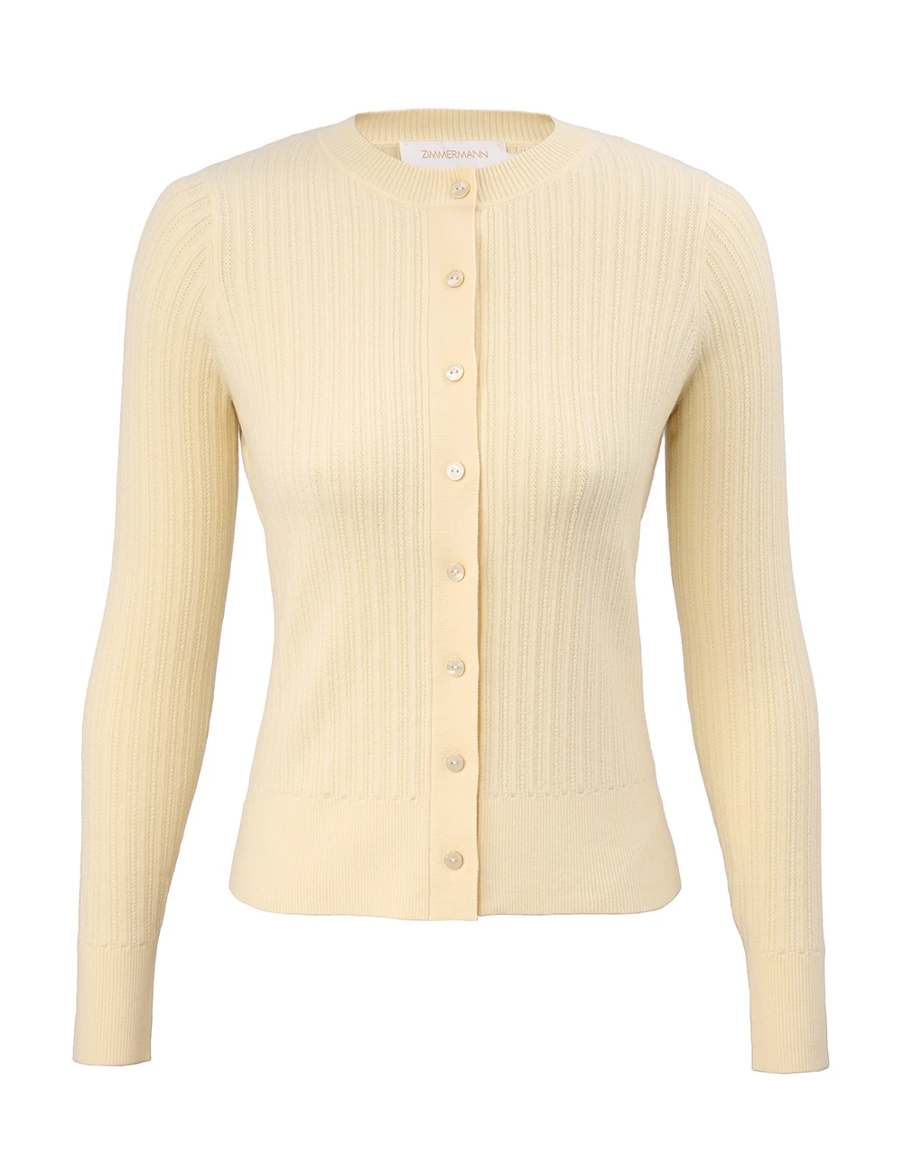 Zimmermann Ribbed Knit Cardigan | Ready to Wear 2025 Collection Coveti Elevate your elegance in this Zimmermann Knitwear from the 2025 resort wear edit