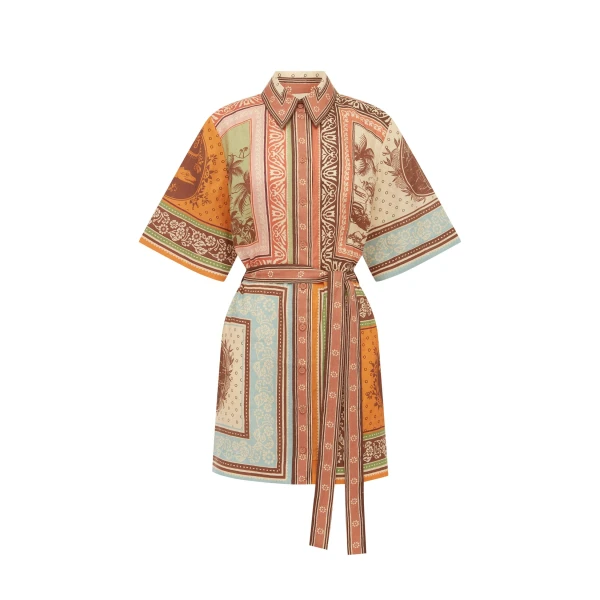 Alemais Alberta Mini Dress Sustainable Dresses with Alemais print - Coveti Australian Designer
