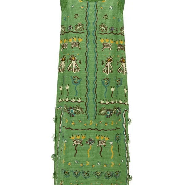 Alemais Sun Dancer Midi Dress Sustainable Dresses with Alemais print - Coveti Australian Designer
