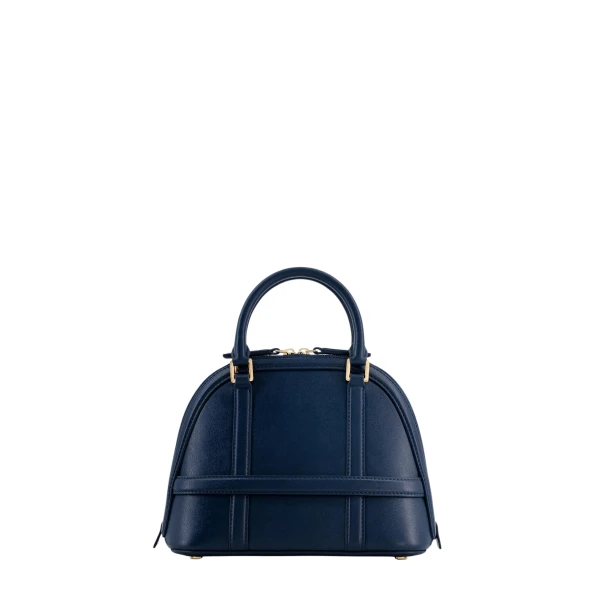 Mlouye 12 Mini - Navy Bag a Architectural Leather Handbag in Blue at Coveti Luxury