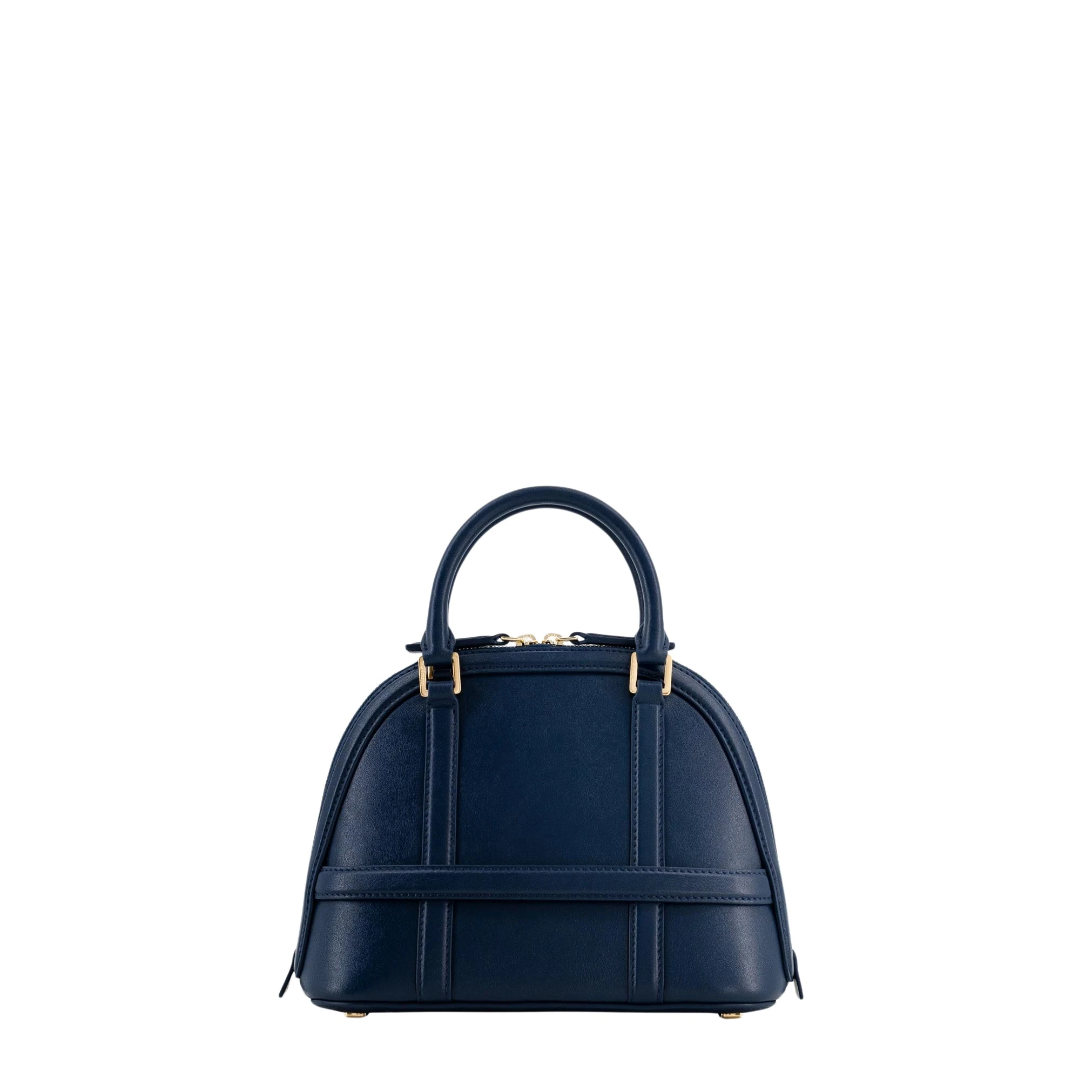 mlouye-12-Mini-Navy-Bags73479_nobg Mlouye 12 Mini - Navy Bag a Architectural Leather Handbag in Blue at Coveti Luxury