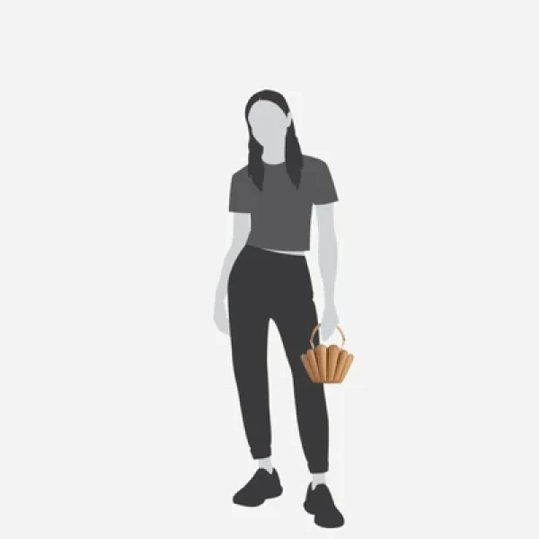 Mlouye Micro Seashell - Latte Bag a Architectural Leather Handbag in Brown at Coveti Luxury