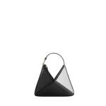 Mlouye Mini Flex Bag - Carbon Bag a Architectural Leather Handbag in Black at Coveti Luxury