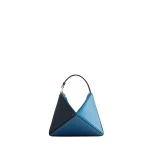 Mlouye Mini Flex Bag - Ocean Bag a Architectural Leather Handbag in Blue at Coveti Luxury