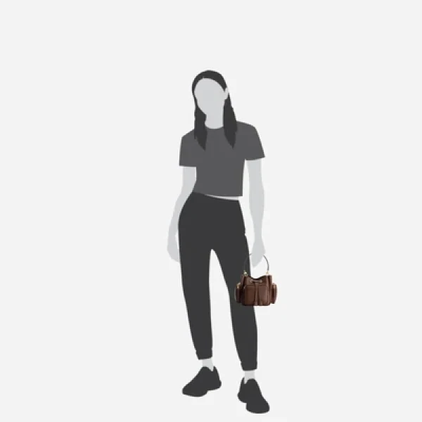 Mlouye Quad - Espresso Bag a Architectural Leather Handbag in Brown at Coveti Luxury