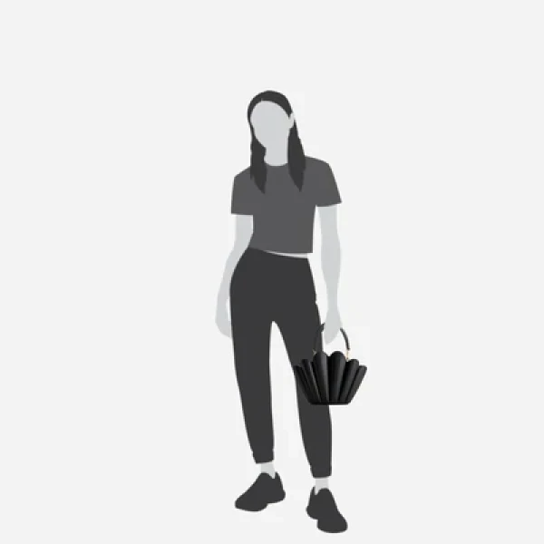 Mlouye Seashell Crossbody - Black Bag a Architectural Leather Handbag in Black at Coveti Luxury