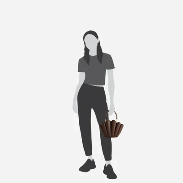 Mlouye Seashell Crossbody - Espresso Bag a Architectural Leather Handbag in Brown at Coveti Luxury