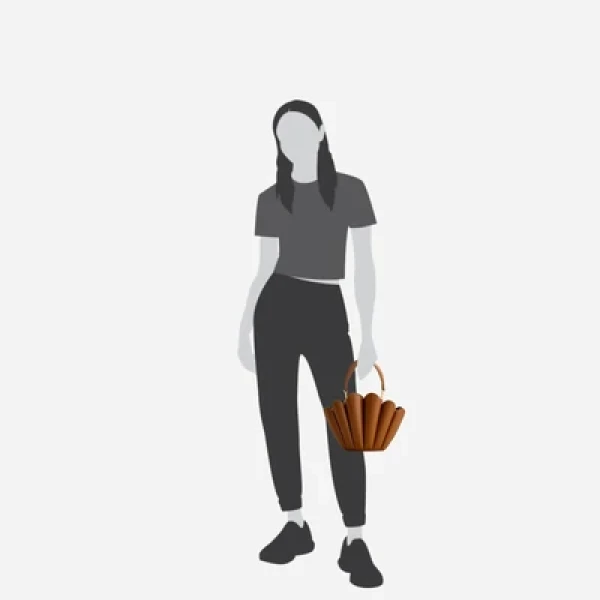 Mlouye Seashell Crossbody - Tan Bag a Architectural Leather Handbag in Brown at Coveti Luxury