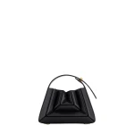 Mlouye Sera Mia - Black Bag a Architectural Leather Handbag in Black at Coveti Luxury