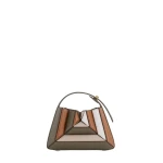 Mlouye Sera Mia - Camo Bag a Architectural Leather Handbag in Brown at Coveti Luxury